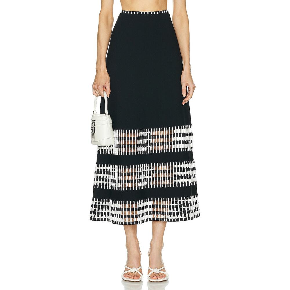 Alexis Patterned Black Simone Skirt Size XS